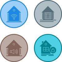 Smart Home and Window Icon vector