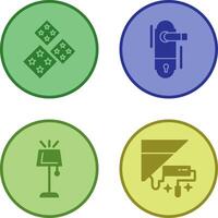 Tiles and Doorknob Icon vector