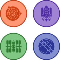 solar systems and space shuttle Icon vector
