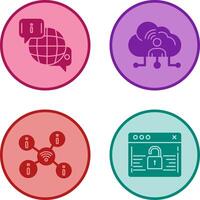 chat and network Icon vector