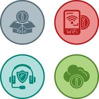 wifi signal and box Icon vector