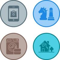 Online Shopping and Chess Piece Icon vector