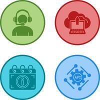 Helpline and backup Icon vector