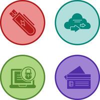 Usb and Cloud Icon vector