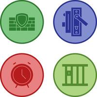 Firewall and Door Handle Icon vector