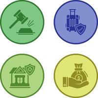 Gavel and Travel Icon vector