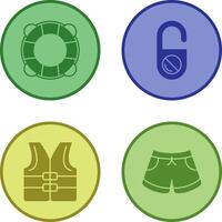 Life Preserver and Do Not Disturb Icon vector