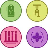 Battery and Pully Icon vector
