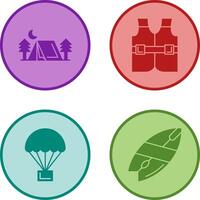 Tent and Life Icon vector