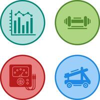 Histogram and Weight Icon vector