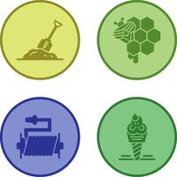 Digging and Honeycomb Icon vector