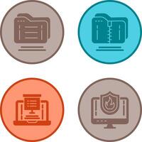 Folder and Compressed Icon vector