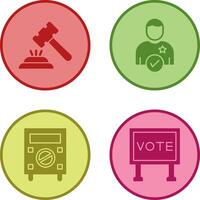 Gavel and Candidate Icon vector