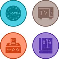 votar y televisión icono vector