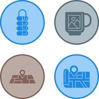 Sleeping Bag and Mug Icon vector