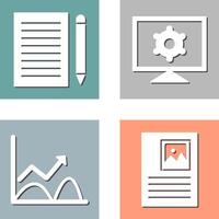 write feedback and computer settings Icon vector