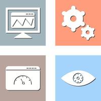 web analysis and preferences Icon vector