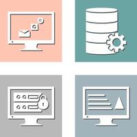 digital marketing and database management Icon vector