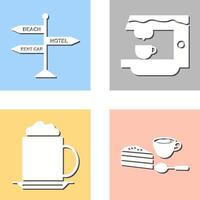 signboard and coffe machine Icon vector