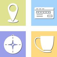 location and credit card Icon vector