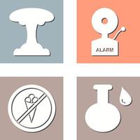 explosion and alarms Icon vector