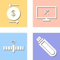 transaction and disconnected network Icon vector