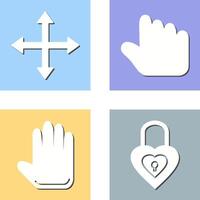 move and hold Icon vector