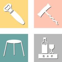 opener and corkscrew Icon vector