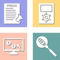 Press Releases and Management Icon vector