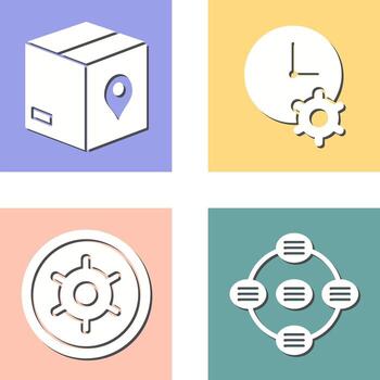 Tracking Services and Time Optimization Icon vector