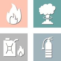 flame and bomb blast Icon vector