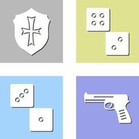 Dice and Shield Icon vector