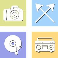 Camera and Arrows Icon vector