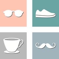 Sunglasses and Shoe Icon vector