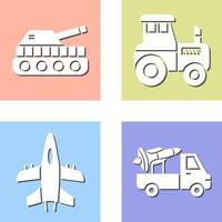 Tank and Tractor Icon vector