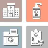 Hospital and coid Icon vector