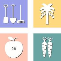 Gardening Tools and Palm tree Icon vector
