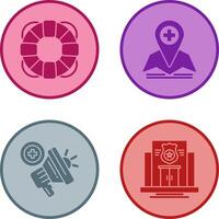 Lifesaver and Location Icon vector