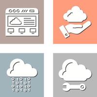 Cloud Comuting and Support Icon vector