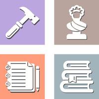 Hammer and Statue Icon vector