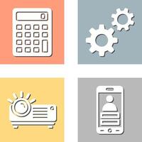 Calculator and Setting Icon vector