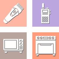 Trimmer and Communication Icon vector