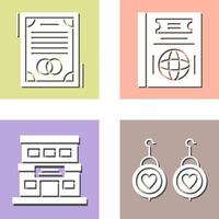 Wedding and Passport Icon vector