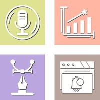 Microphone and Line Bars Icon vector