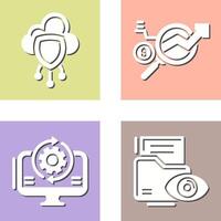 Data Protection and Data Research Icon vector