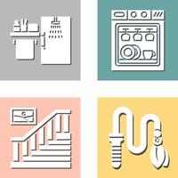 Shower and Dishwasher Icon vector