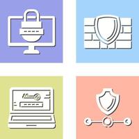 Password and Firewall Icon vector