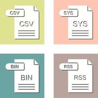 CSV and SYS Icon vector
