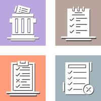 Trash List and Booking CheckList Icon vector