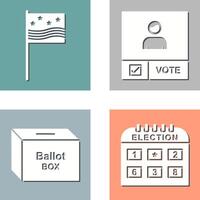 Flags and Candidate Banner Icon vector